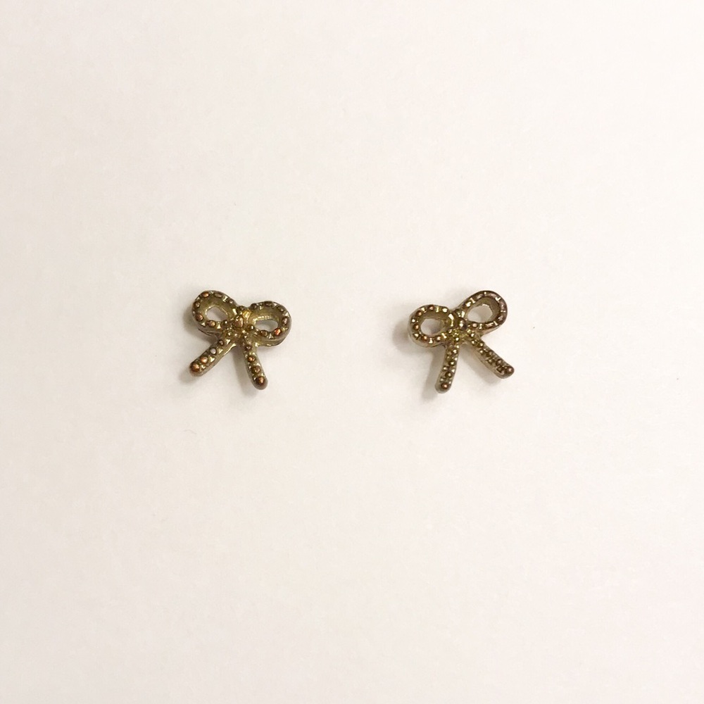 Tiny Bow Stud Earrings